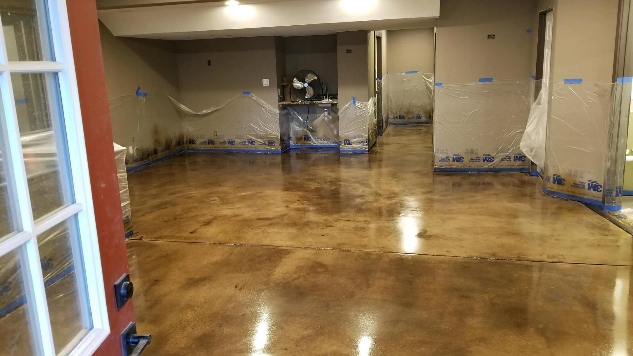 Evergreen basement remodel after flood damage.