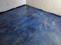 Blue reflective epoxy floor
