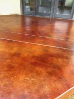 Orange Red Stained Patio