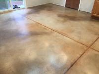 A moulted stained and polished concrete floor