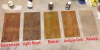 Littleton Colorado color samples for a stain & seal job. 